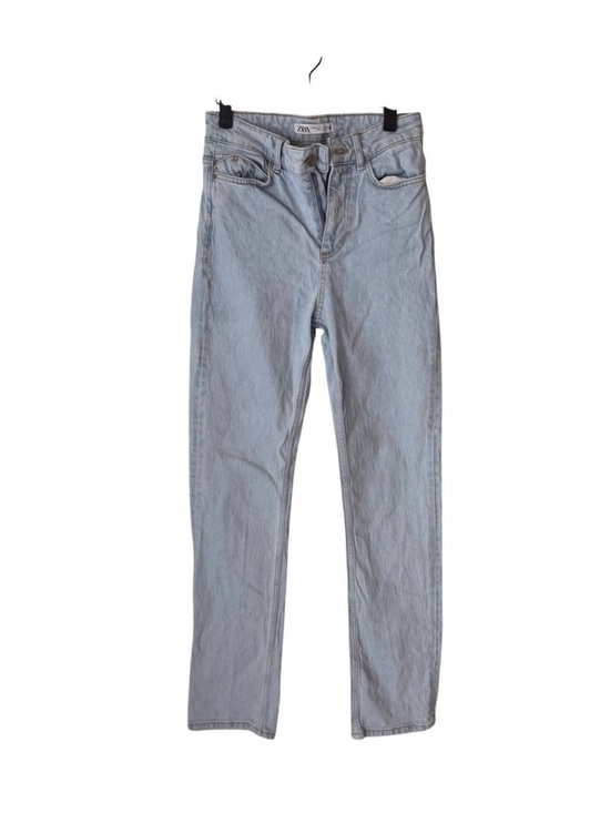 Zara Denim - Zara Womens High Rise Straight Leg Light Wash Denim Jeans Blue Size 4 EUR 36